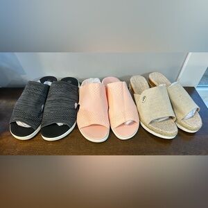 Lot of 3 NWOT CN Sz 42=9.5 Womens Slide on Sandals Perfect for Spring and Summer